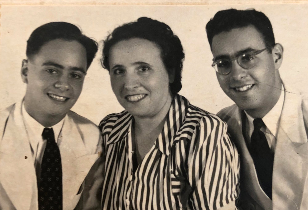 Dik Speiger with his Mother and Loet Velmans, his cousin, in Dutch Easst Indies