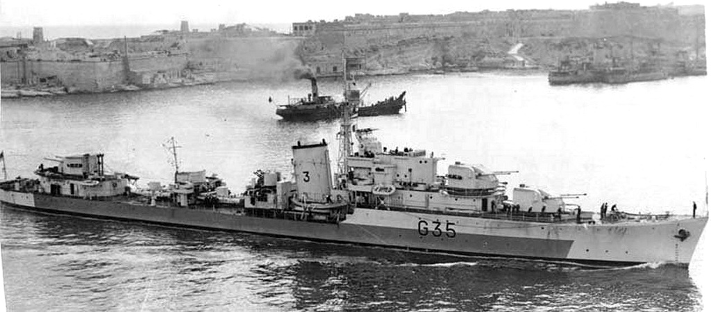 HMS Marne at Malta