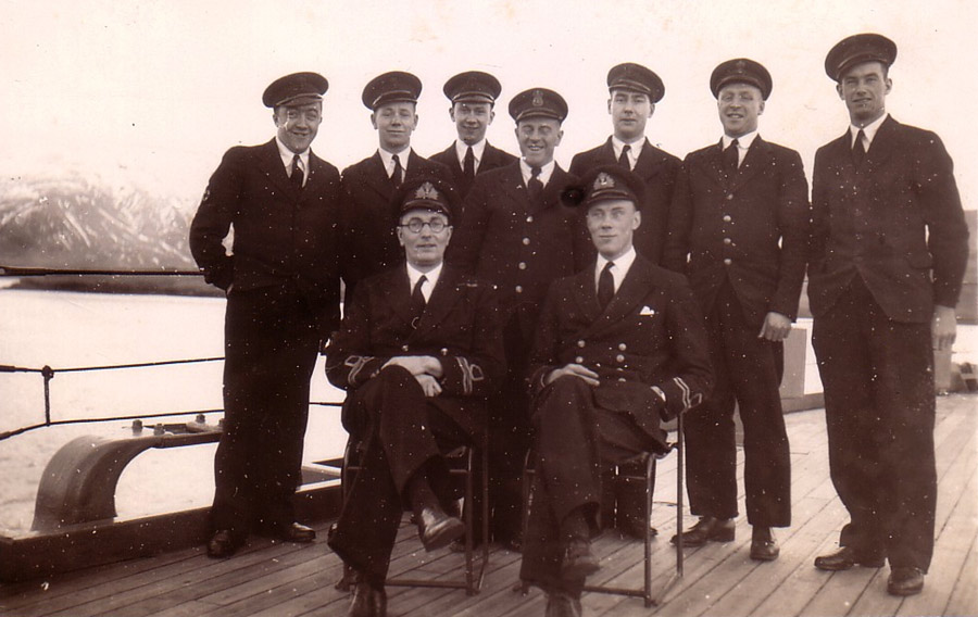 Medical staff and Sick Berth Attendants in HMS Hecla at Iceland in 1941