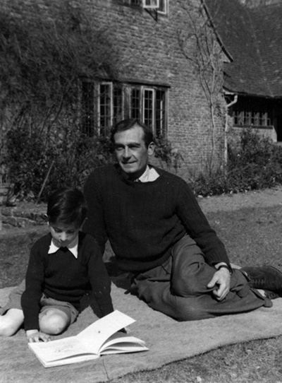 Derek Lawson with stepson at Munsted Wood