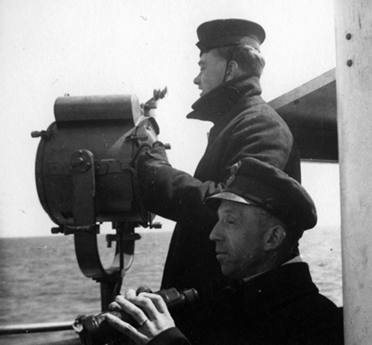 Signal man on HMS Beverley