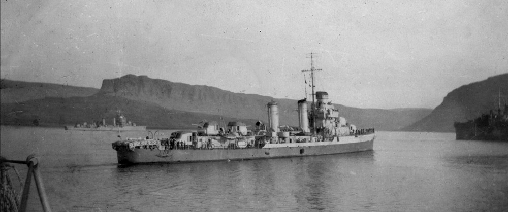 HMS Vulcan and USN destroyers, Havelfjord 1941