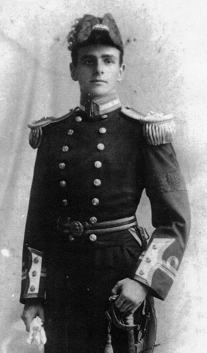 Portrait of Eric E.C. Tufnell as a young man in dress uniform
