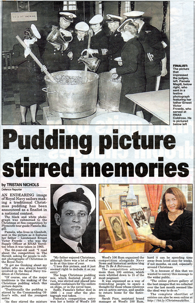 Press cutting - Chritmas Pudding