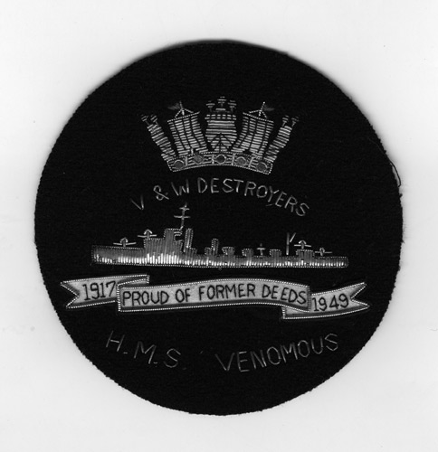 Blazer badge for V & W Destroyer Association