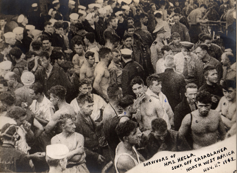 Survivors on USS Augusta, Casablanca