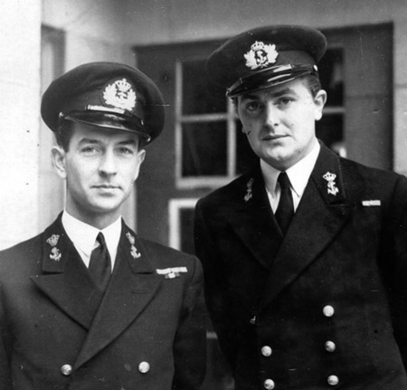 Lt Cdr Hans Larive, CO of 9th MTB Flotilla and 2nd Lt Harry Jorissen, commanding MTB 204.