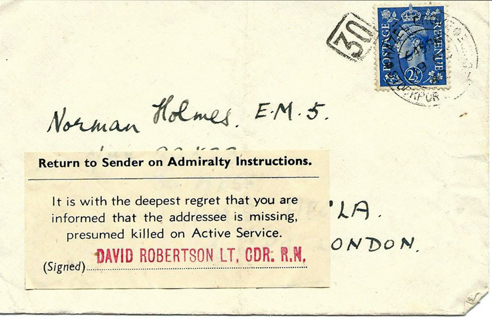 Returned letter -  after loss of HECLA