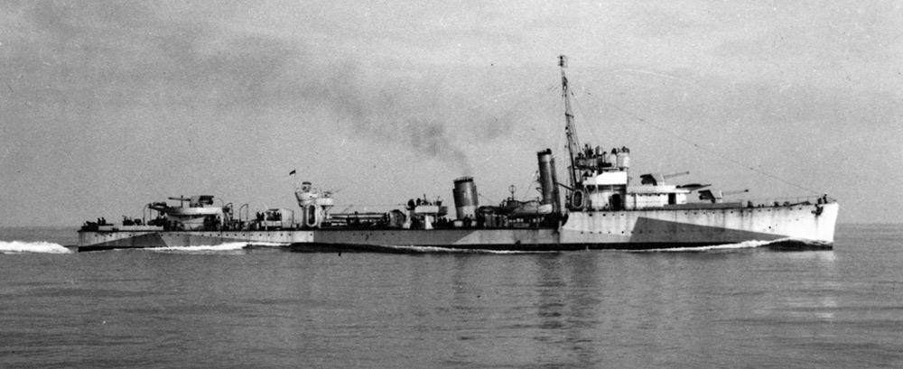 HMS Venomous as an Atlantic Escort, 1941