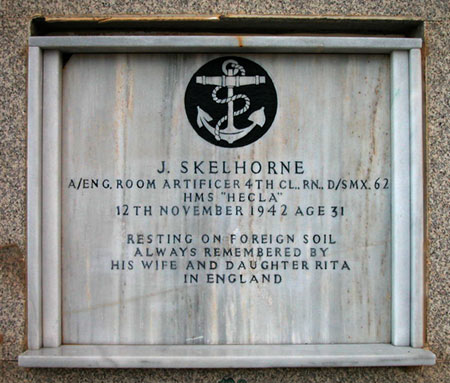 Grave of Jabez Skelhorne, Ceuta