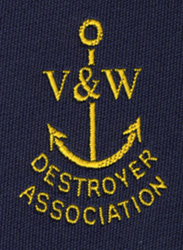 V & W Association logo on tie