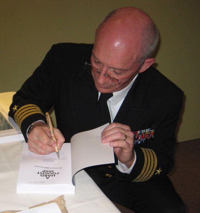 The author signing books at Derby